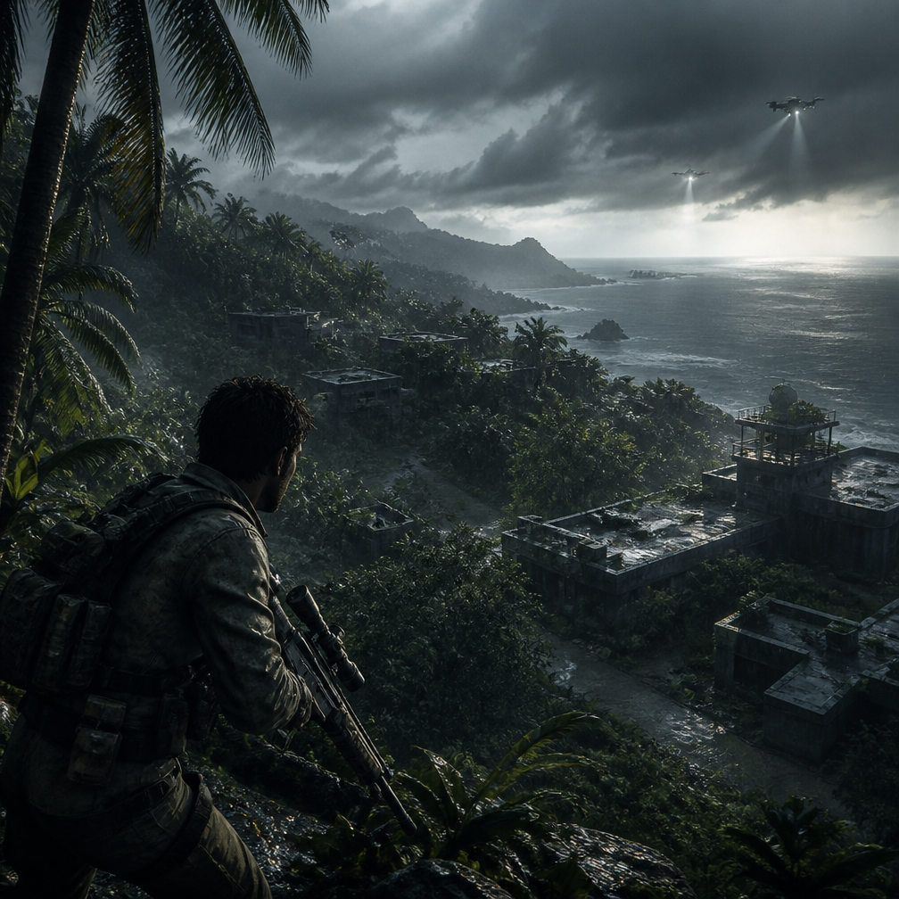Cover art for Last Light Island, a battle royale world on Voyage
