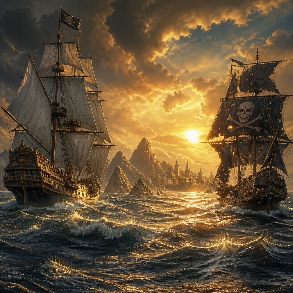 Cover art for Tides of Fortune, a pirate world on Voyage
