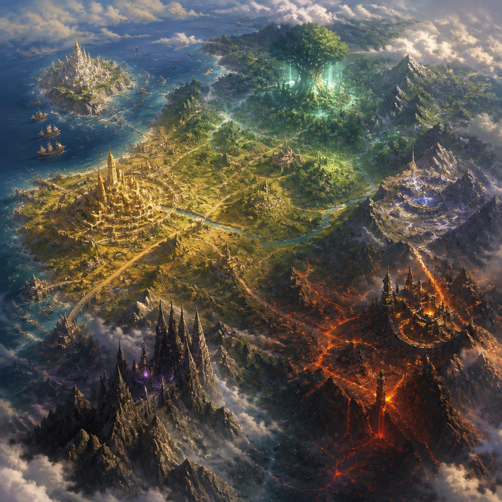 Cover art for Aldoria, a fantasy world on Voyage