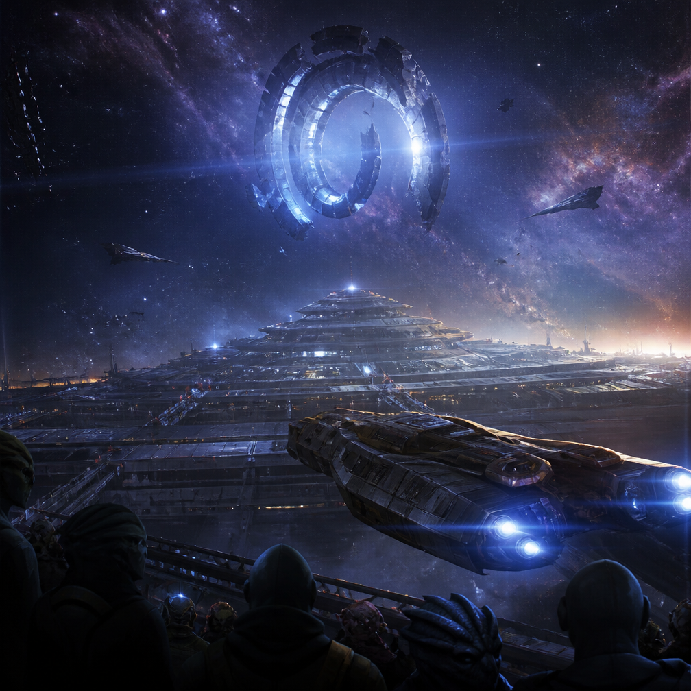 Cover art for Mass Effect: Echoes of the Relay, a mass effect world on Voyage