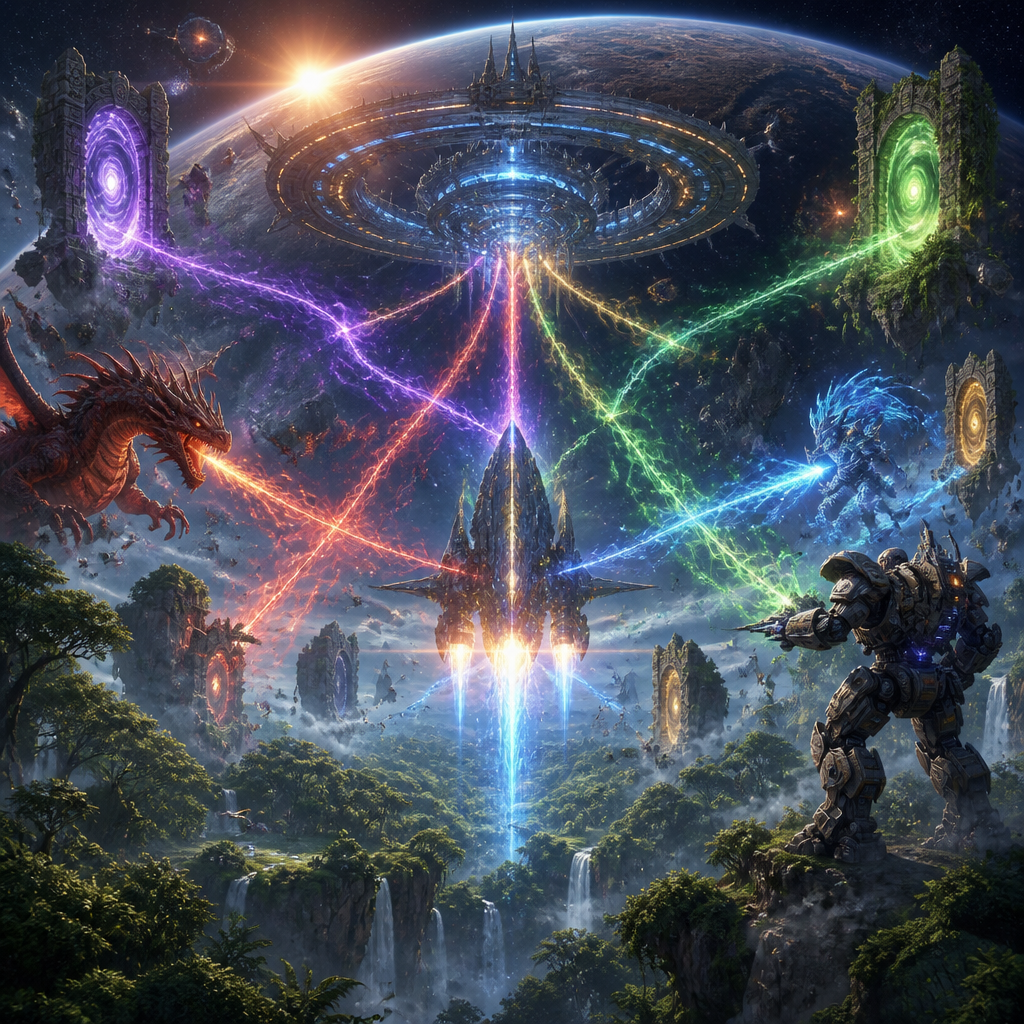 Cover art for Aetherveil, a high magic world on Voyage