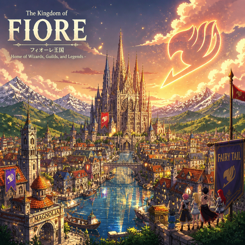 Cover art for Fairy Tail: Kingdom of Fiore, a fantasy world on Voyage