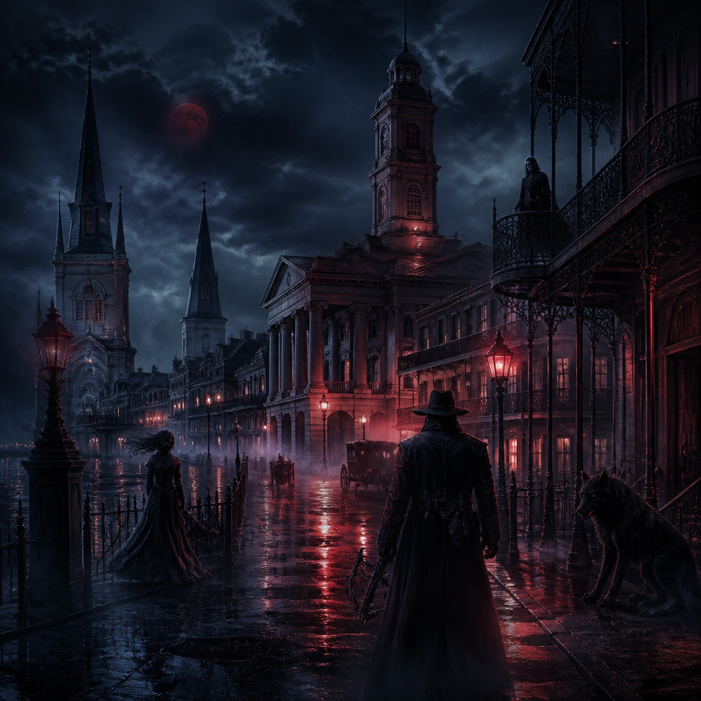 Cover art for Black Water, a dark urban fantasy world on Voyage