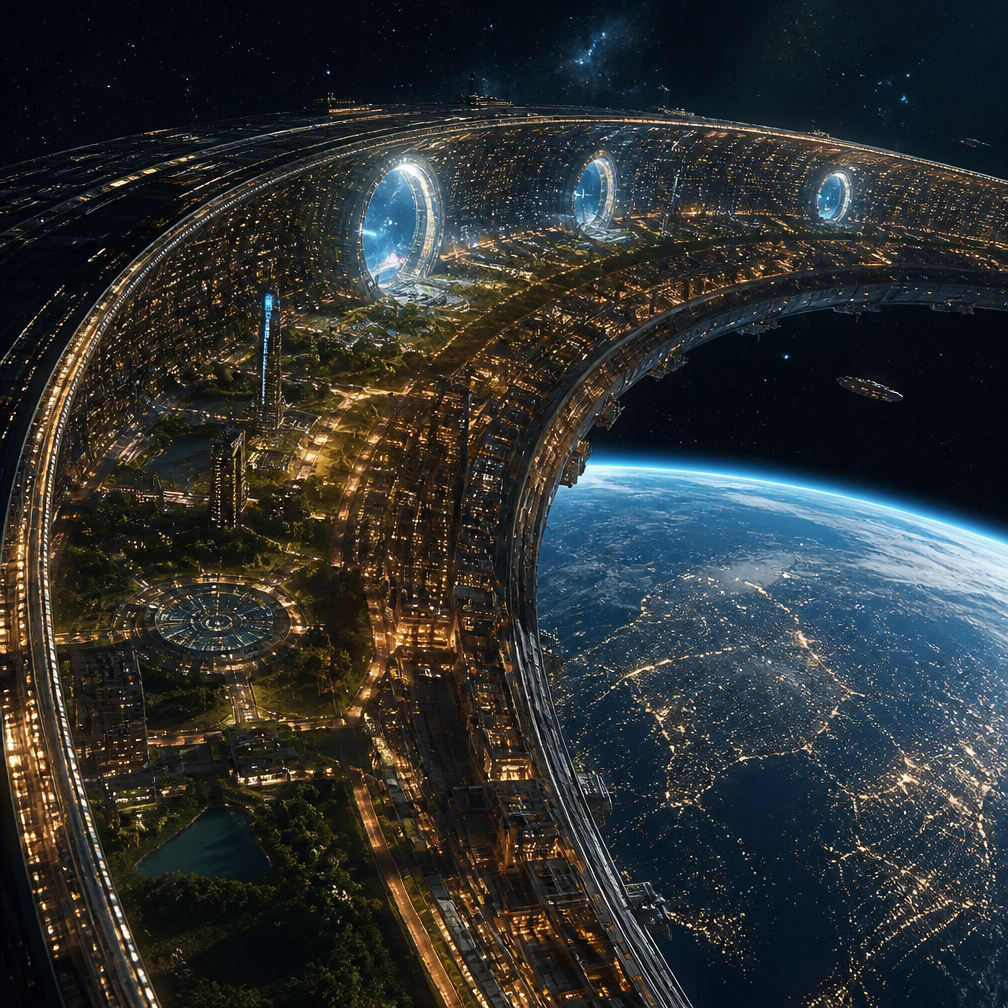 Cover art for THE ILLUMINATED EMPIRE, a dynastic science fiction world on Voyage