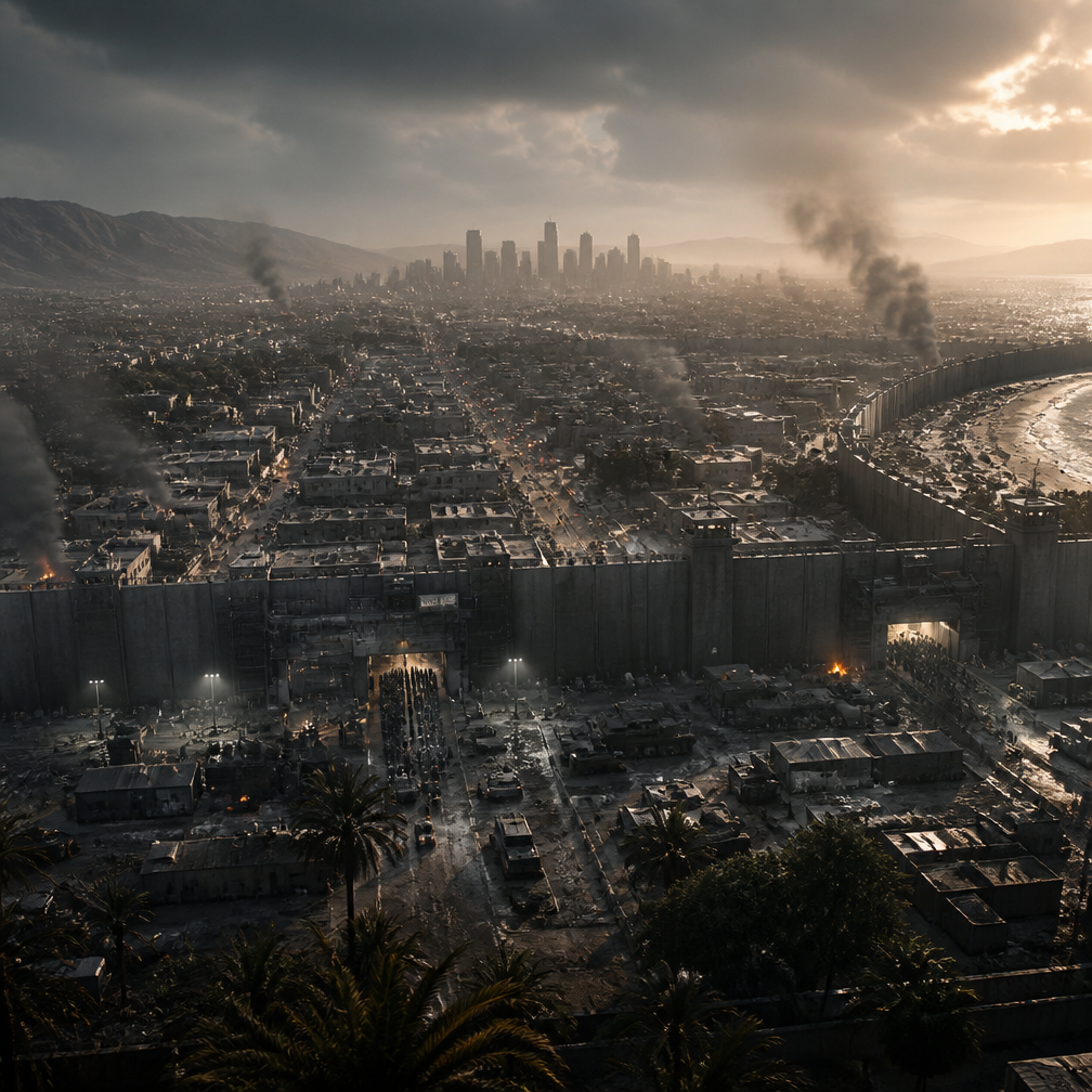 Cover art for Los Angeles: After the Fall, a zombie world on Voyage