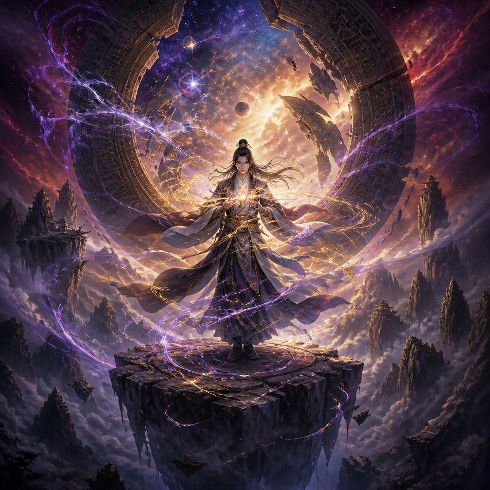 Cover art for The Ninefold Ascension, a cultivation world on Voyage