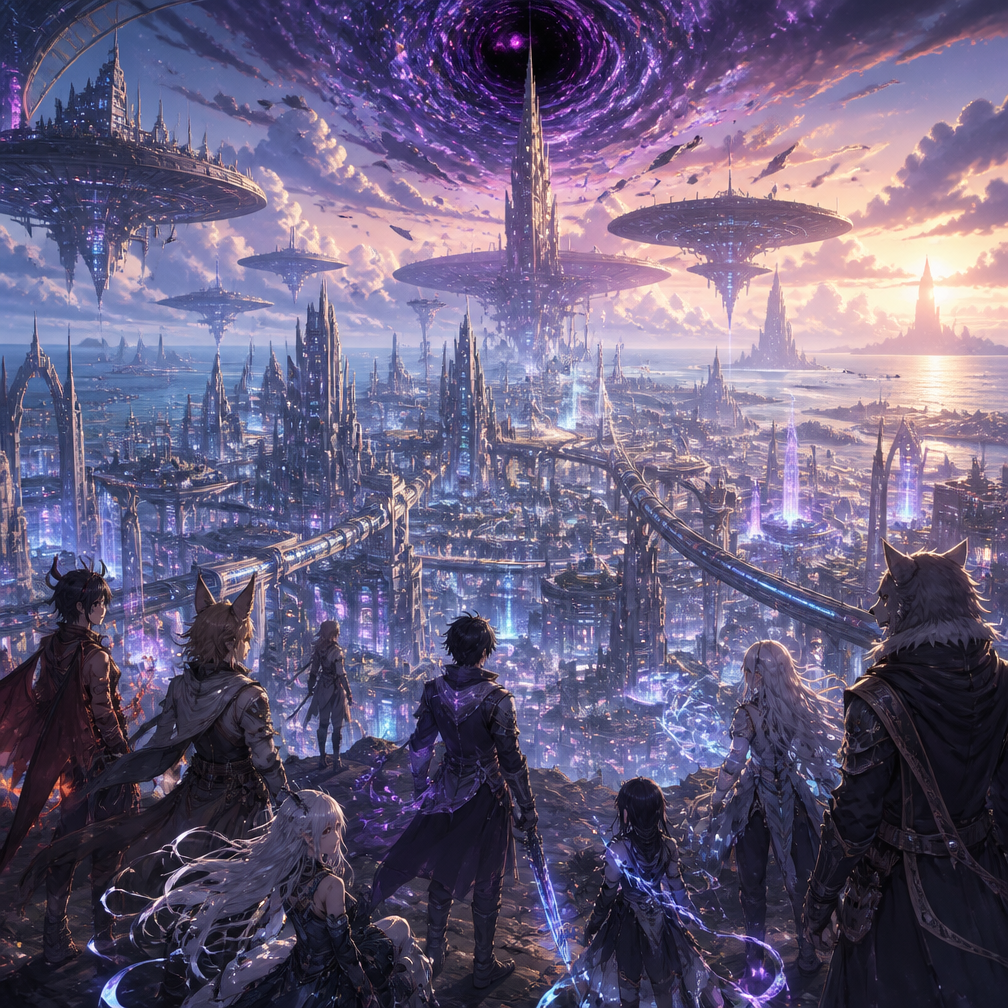 Cover art for Resonant Earth, an anime world on Voyage