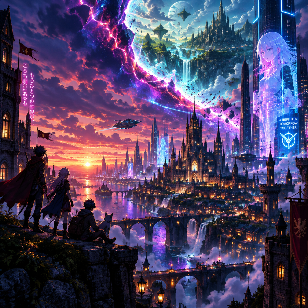 Cover art for Wild Hunters: Merged Worlds, a sci-fi world on Voyage