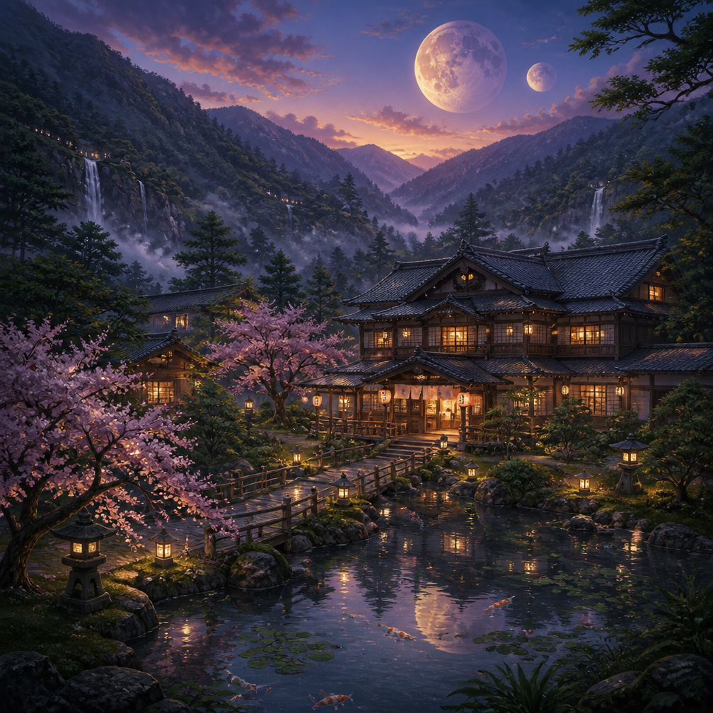 Cover art for Ryokan Experience, Sakura Sōgetsu, a fantasy world on Voyage