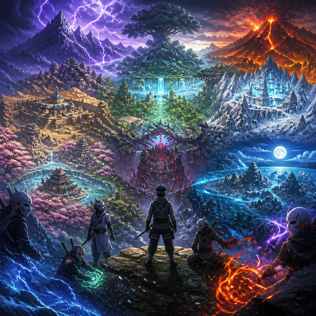 Cover art for The ninja world that never existed, a ninja world on Voyage