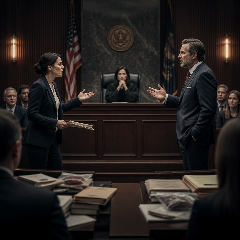 Cover art for Civic District: Case Files, a courtroom drama world on Voyage