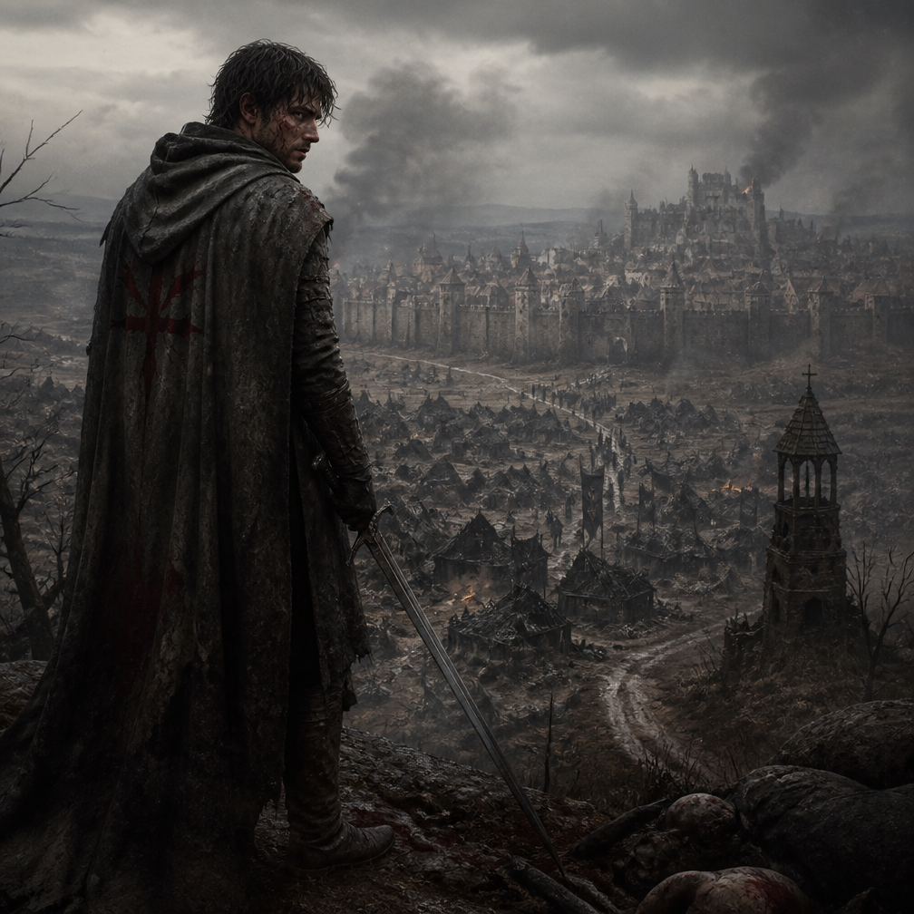 Cover art for Ashes Under the Crown, a low magic world on Voyage
