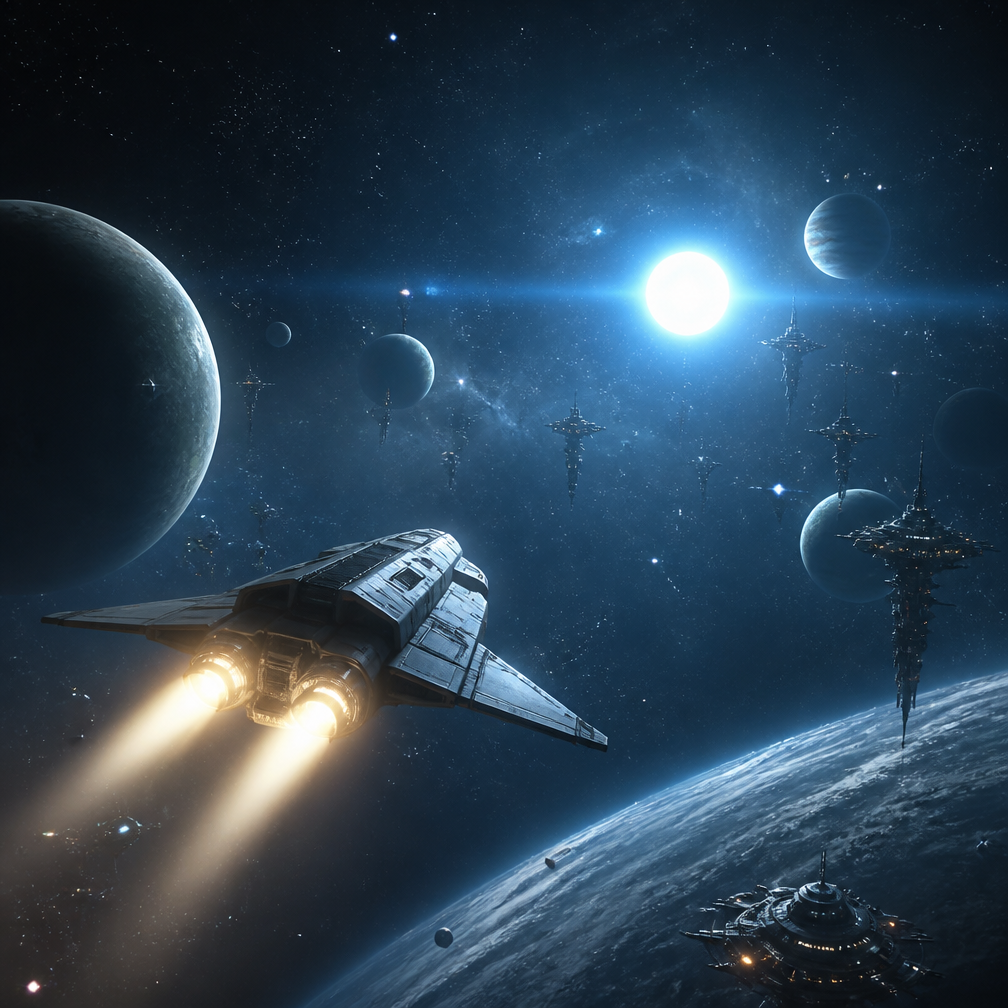 Cover art for Perseus Reach, a hard sci-fi world on Voyage