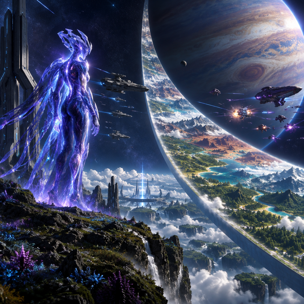 Cover art for Halo: Mantle of the Precursors, a halo world on Voyage