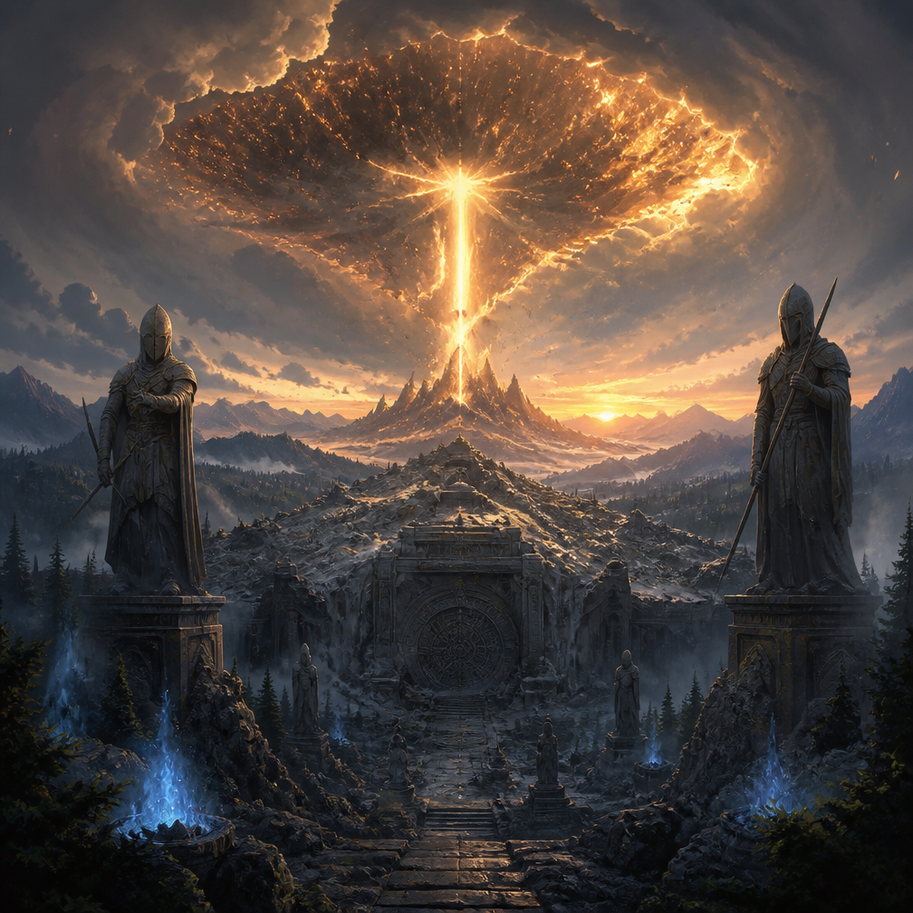 Cover art for The Age of Ashen Dawn, a fantasy world on Voyage
