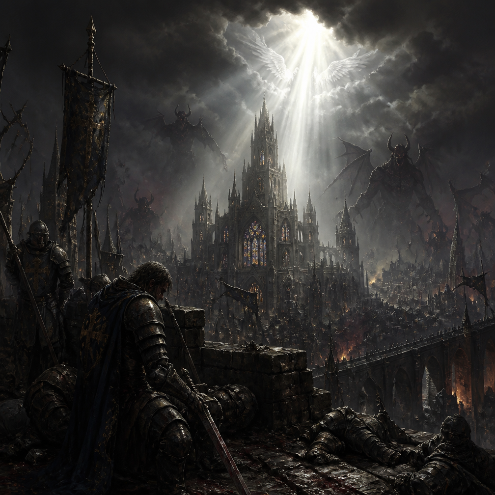 Cover art for La Última Vigilia, a fantasía oscura world on Voyage