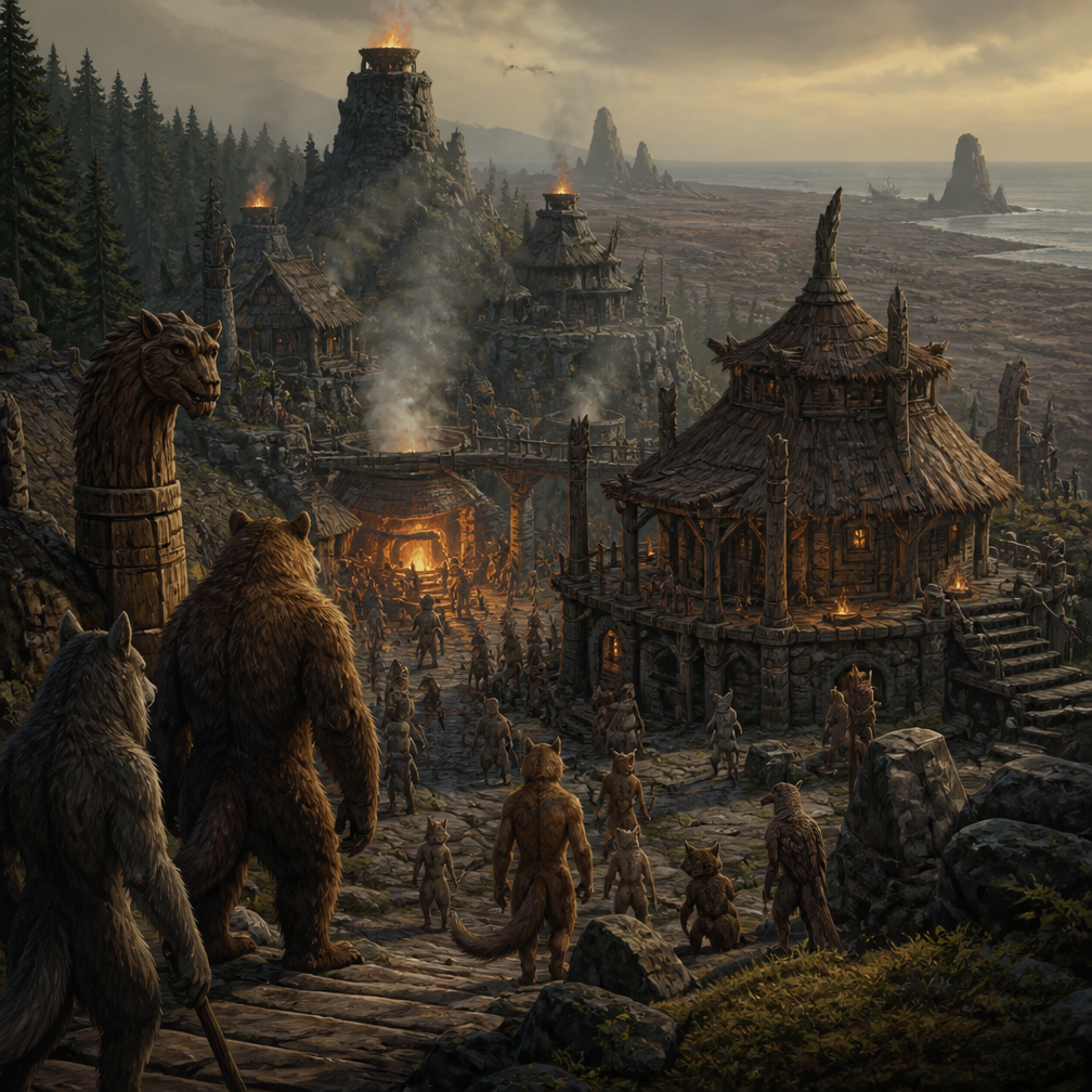 Cover art for Furmoria, a fantasy world on Voyage