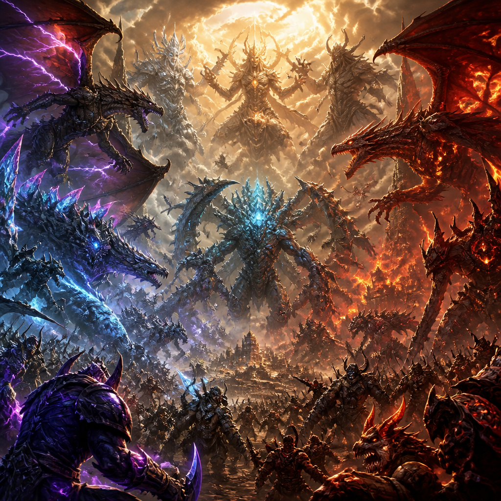 Cover art for World of Evolution, a fantasy world on Voyage