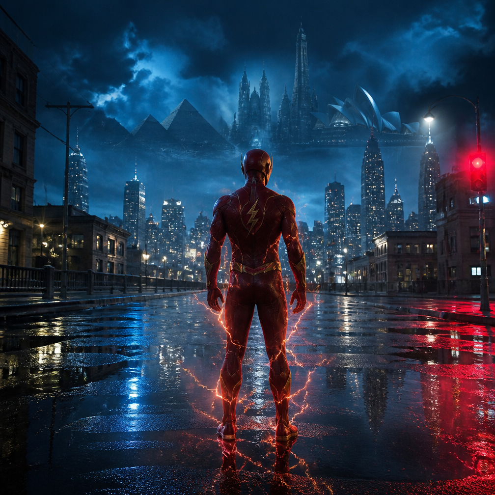 Cover art for The Flash: Across the League, a dc comics world on Voyage