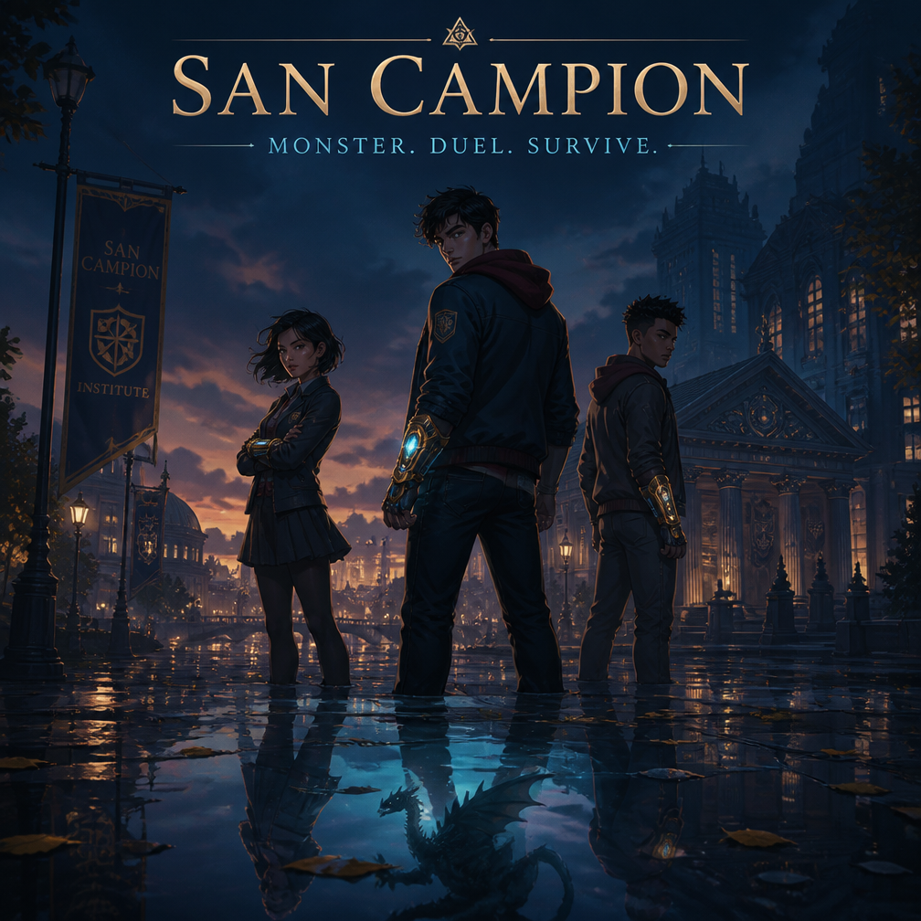Cover art for Kaijudo: San Campion Awakening, a kaijudo world on Voyage