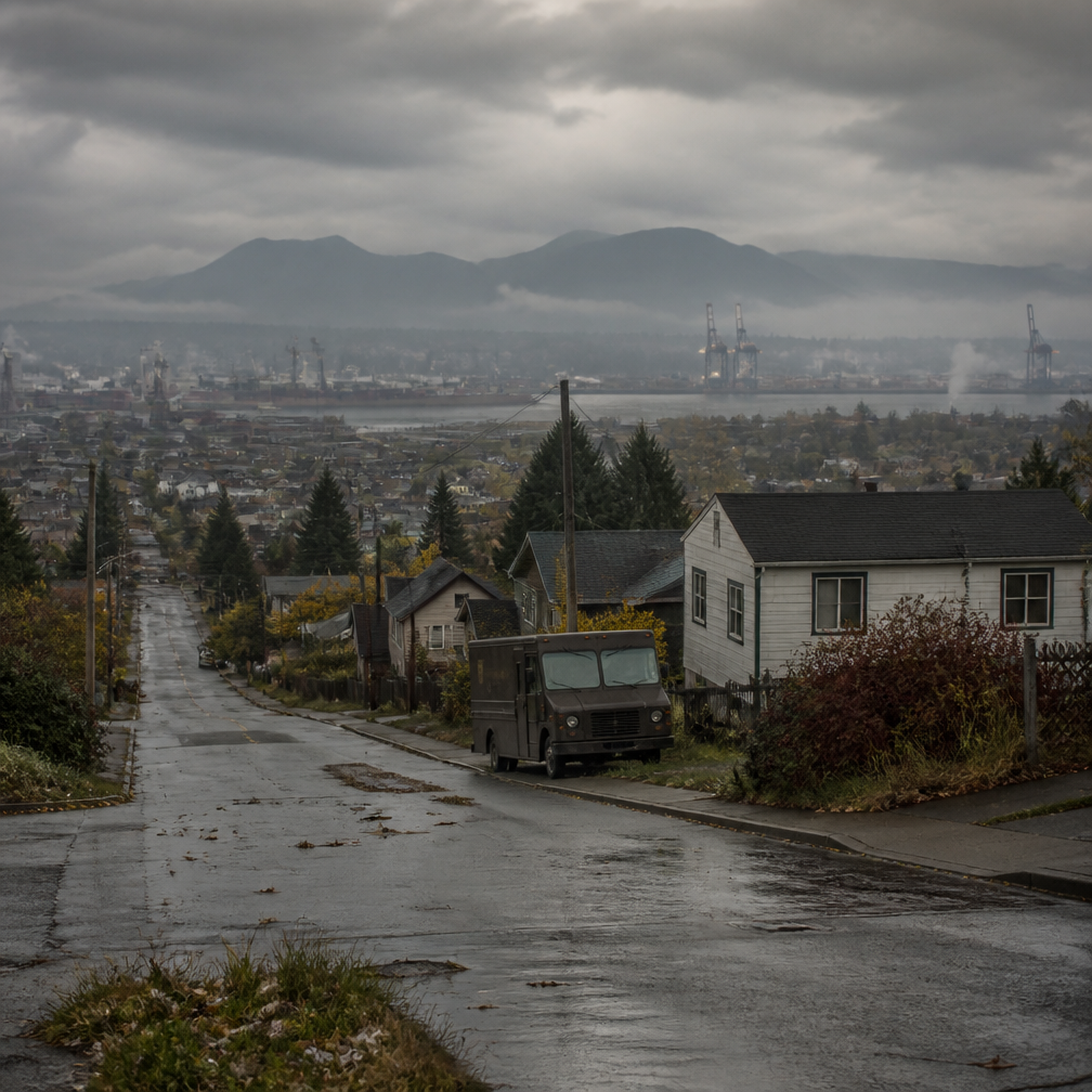 Cover art for The Long Rain, a survival world on Voyage