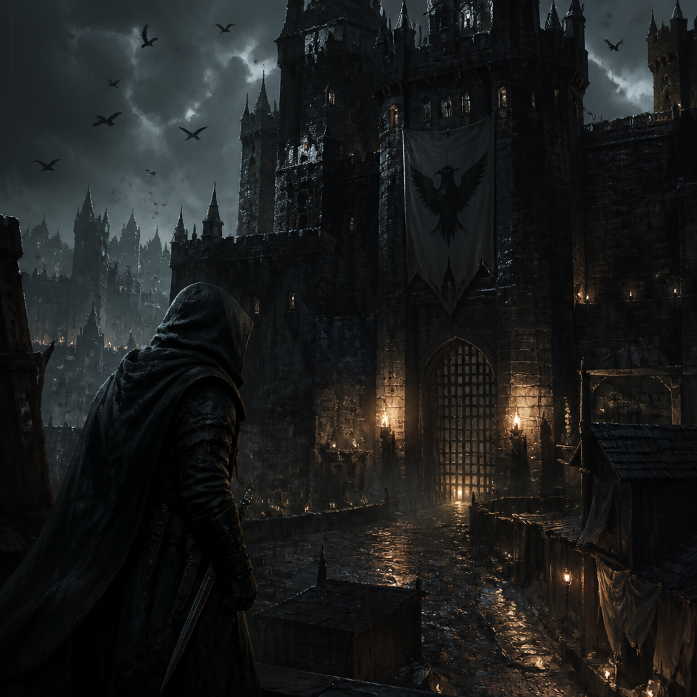 Cover art for Aryndel: A Knife for the King, a high fantasy world on Voyage