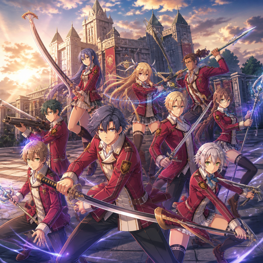 Cover art for Trails of Class VII, a fantasy world on Voyage