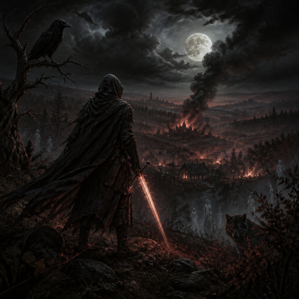 Cover art for Fallen, a dark-fantasy world on Voyage