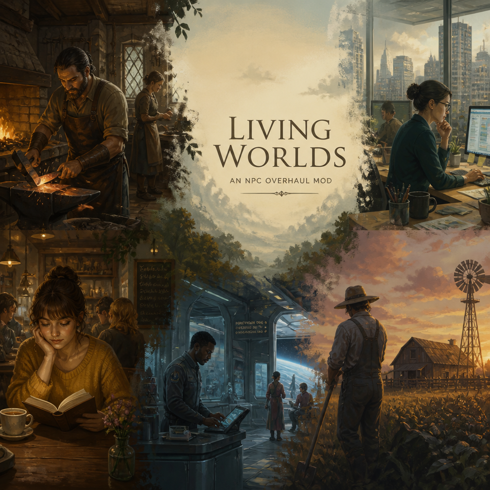 Cover art for Living NPC Brain, a npc-behavior mod on Voyage