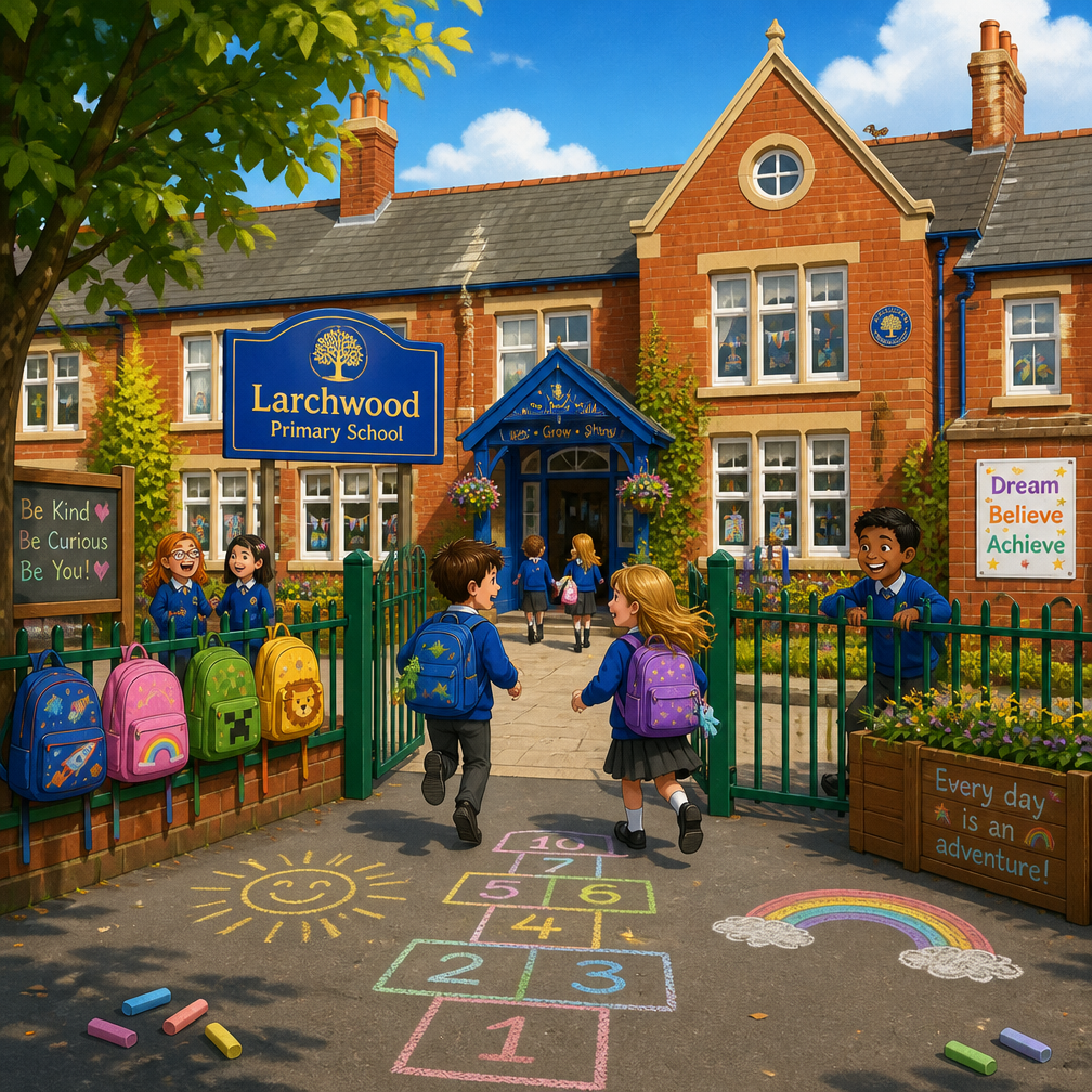 Cover art for Larchwood Primary School, a school world on Voyage