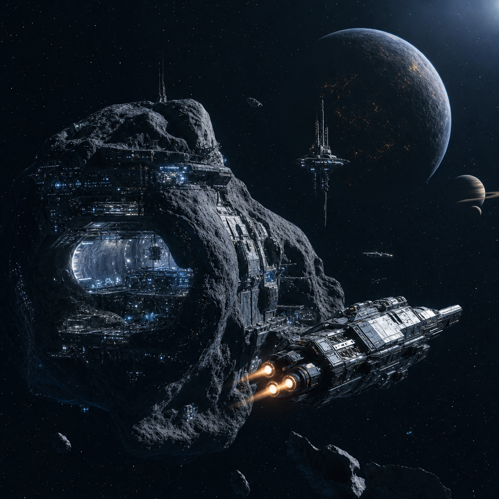 Cover art for The Expanse, a sci-fi world on Voyage