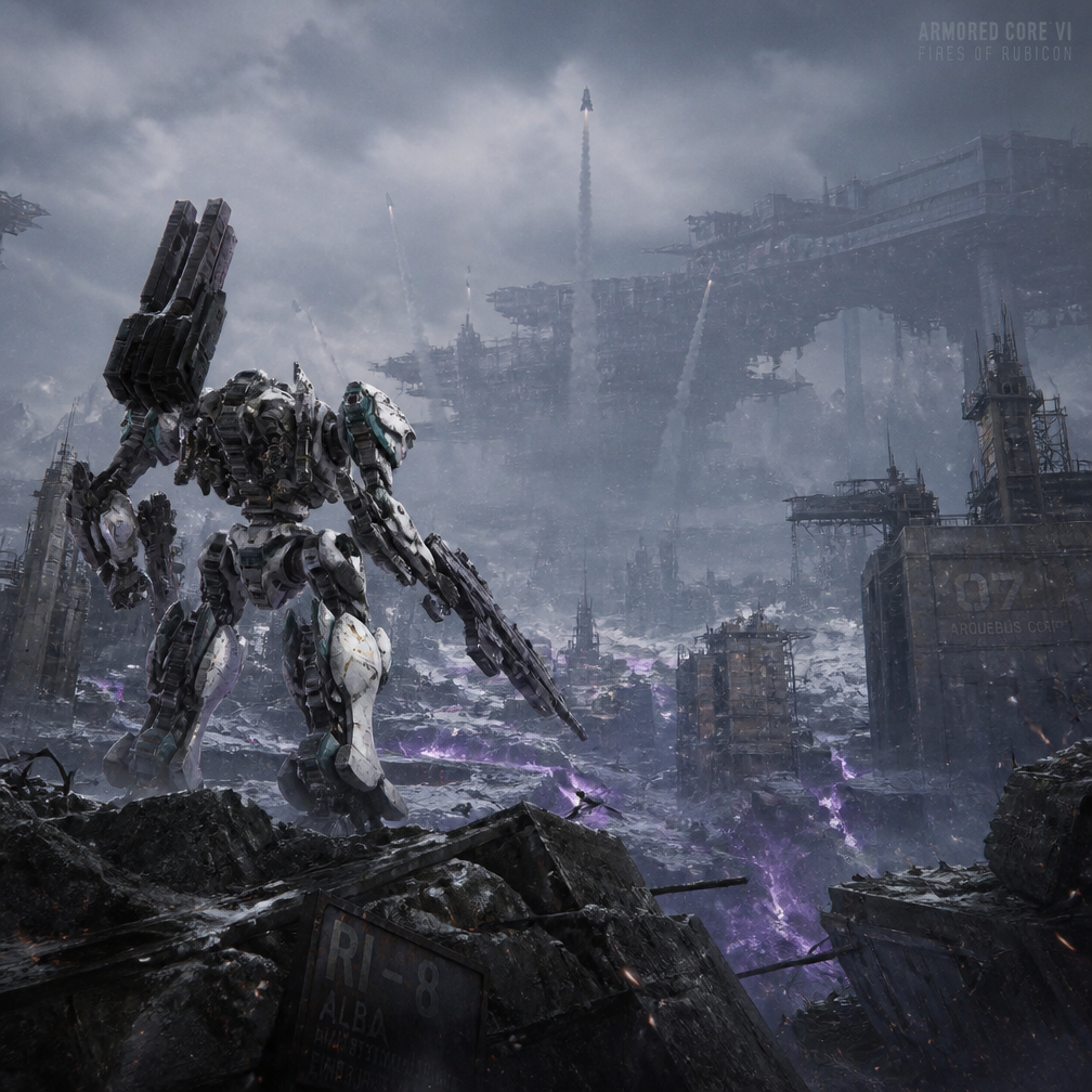 Cover art for Armored Core VI: Fires of Rubicon (Fully Revamped), a sci-fi world on Voyage