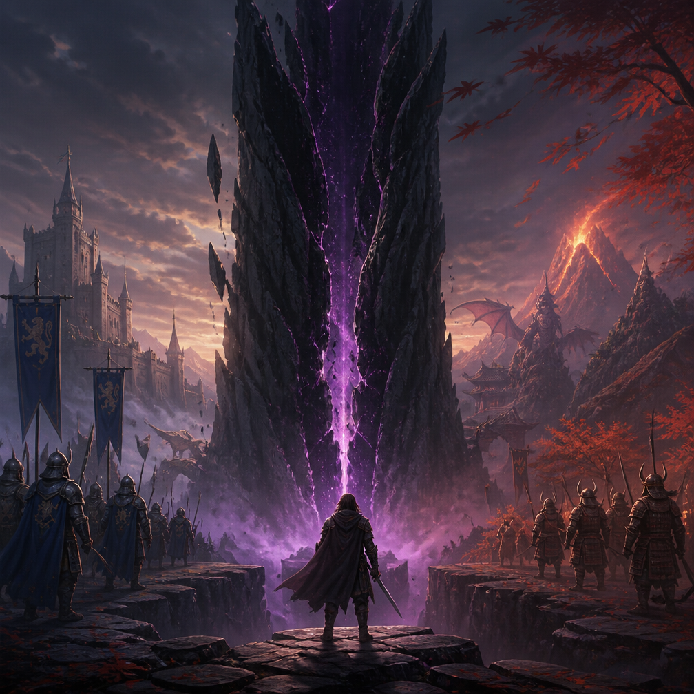 Cover art for The Dungeonbound Chronicles, a fantasy world on Voyage