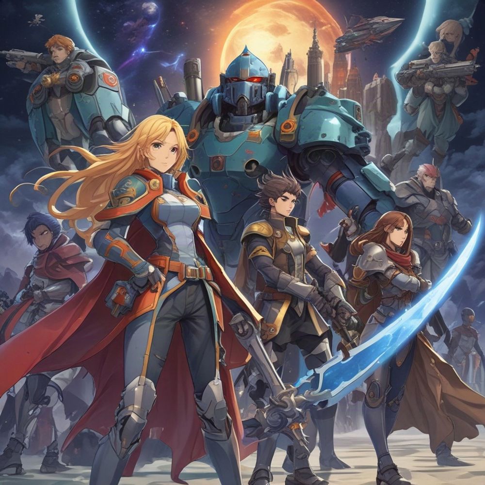 Cover art for RPG ISEKAI Space Opera: Empires., a sci fi scenario on AI Dungeon