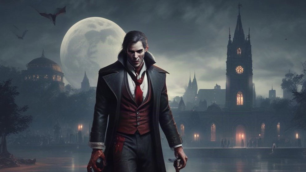 Cover art for Play as a vampire, a fantasy scenario on AI Dungeon