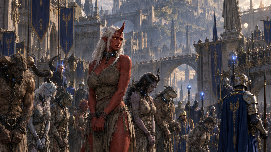 Cover art for Monsters Among Us, a fantasy scenario on AI Dungeon