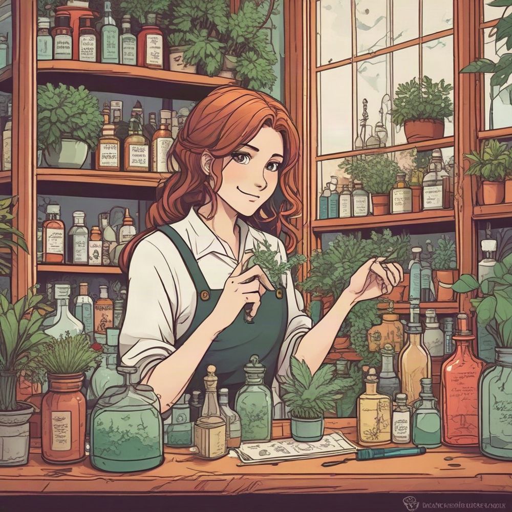 Cover art for The little apothecary, an apotecary scenario on AI Dungeon