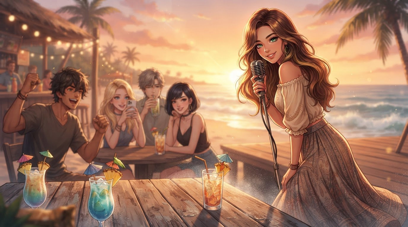 Cover art for Coastal Melody, a romance scenario on AI Dungeon