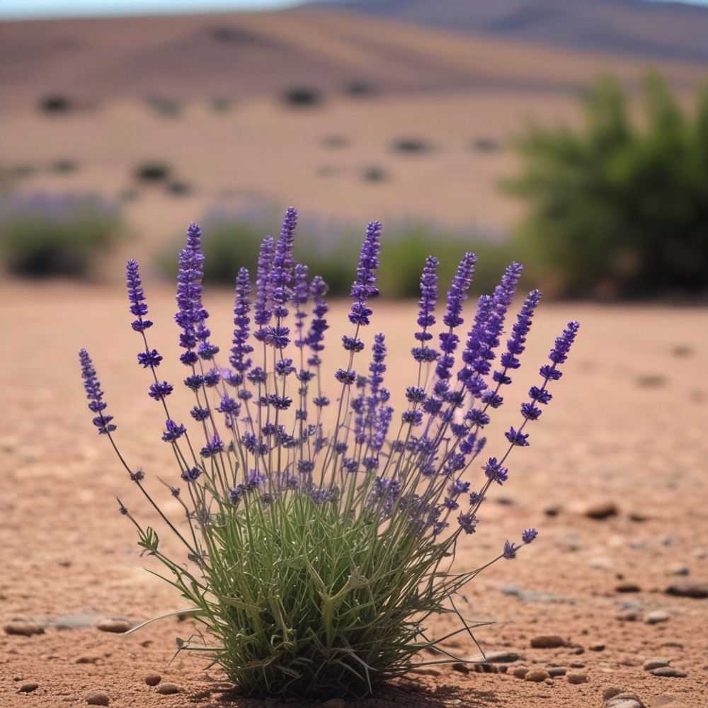 Cover art for The lavender desert, a magic desert fantasy scenario on AI Dungeon