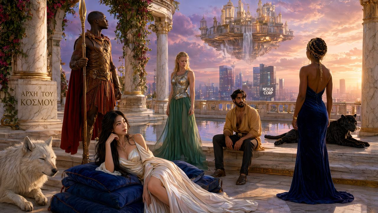 Cover art for Divinity Unbound, a mythology scenario on AI Dungeon