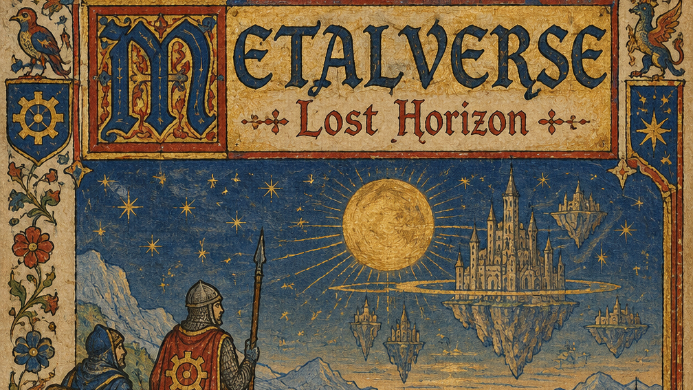 Cover art for METALVERSE: Lost Horizon, a metal power metal medie scenario on AI Dungeon