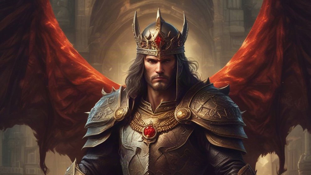 Cover art for Crown and Blade, an ash and ruin scenario on AI Dungeon