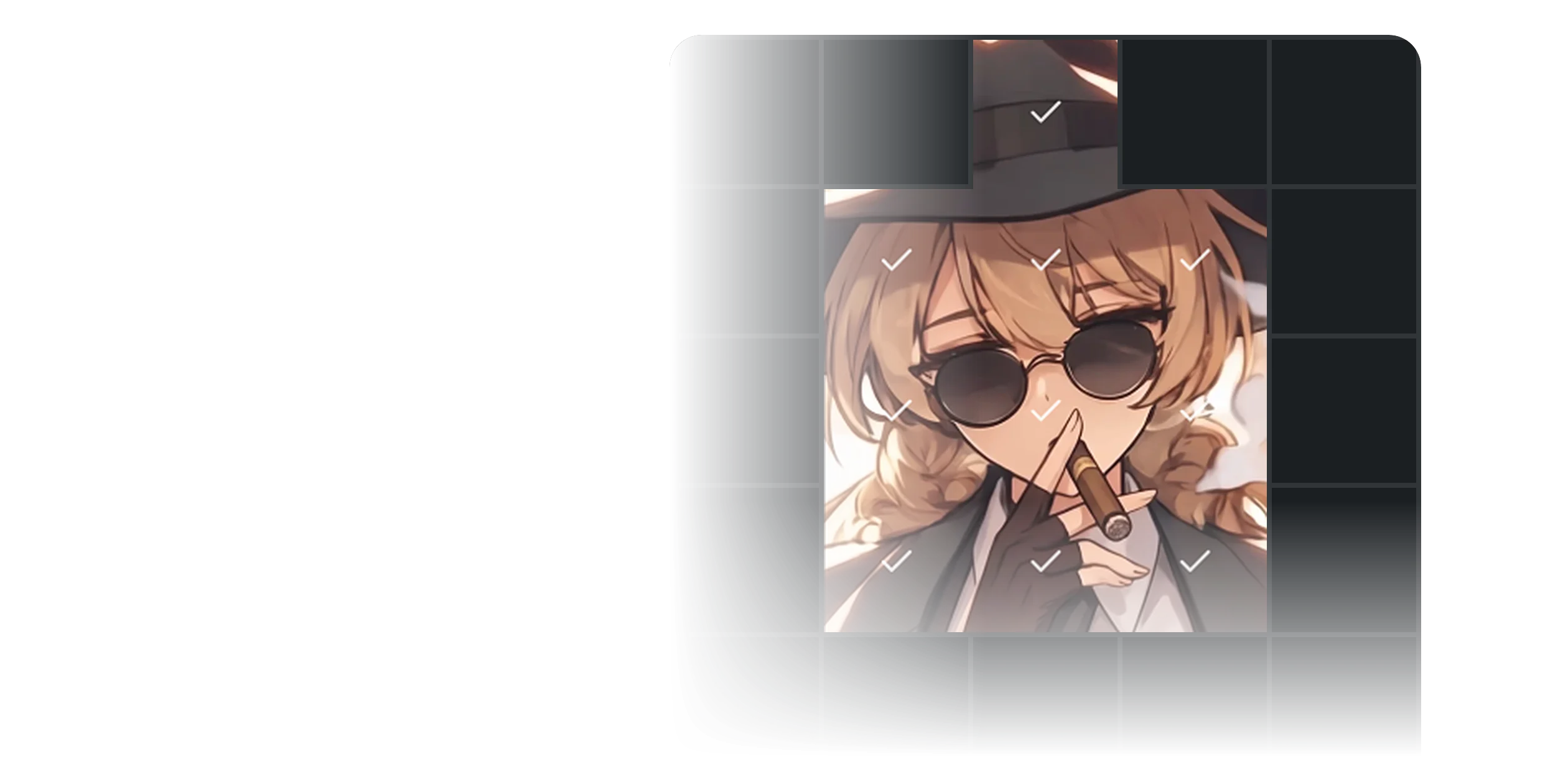 The Daily Reward board, with part of a profile picture revealed piece by piece.