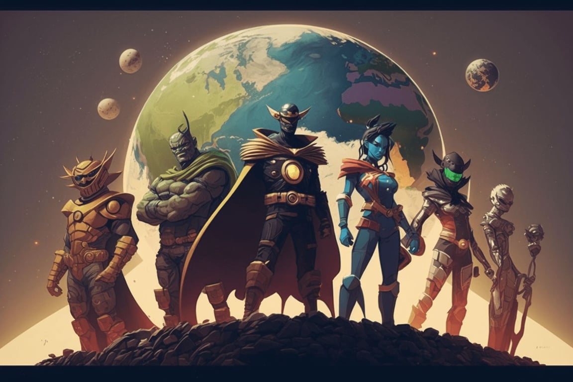 Cover art for A Superpowered World, a superhero scenario on AI Dungeon