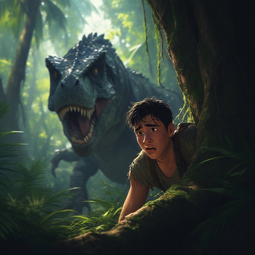 Cover art for Primal Shift: Jurassic Survival, a summoned scenario on AI Dungeon