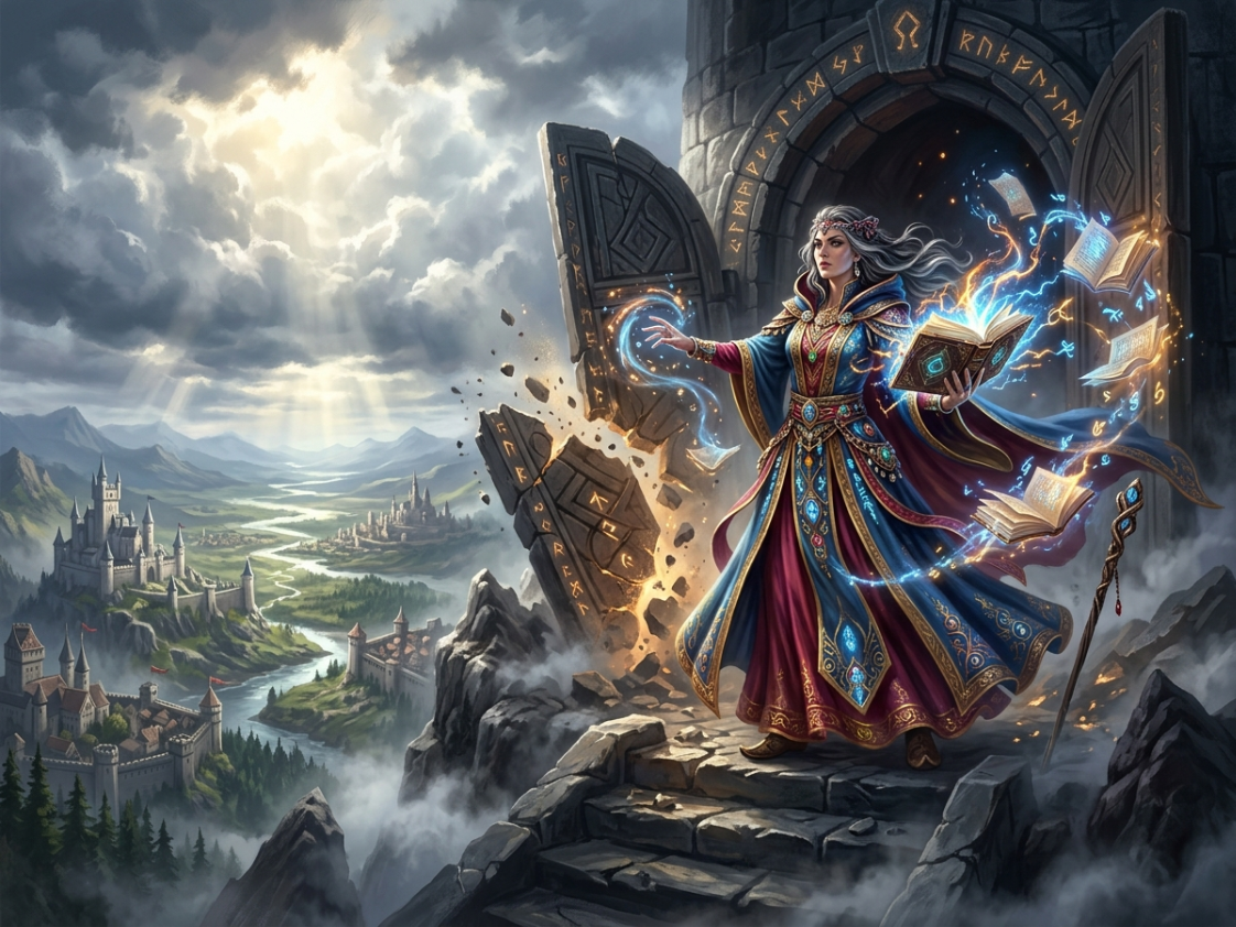 Cover art for When the DM locks you in a tower, so you become a Level 20 Wizard out , a fantasy scenario on AI Dungeon