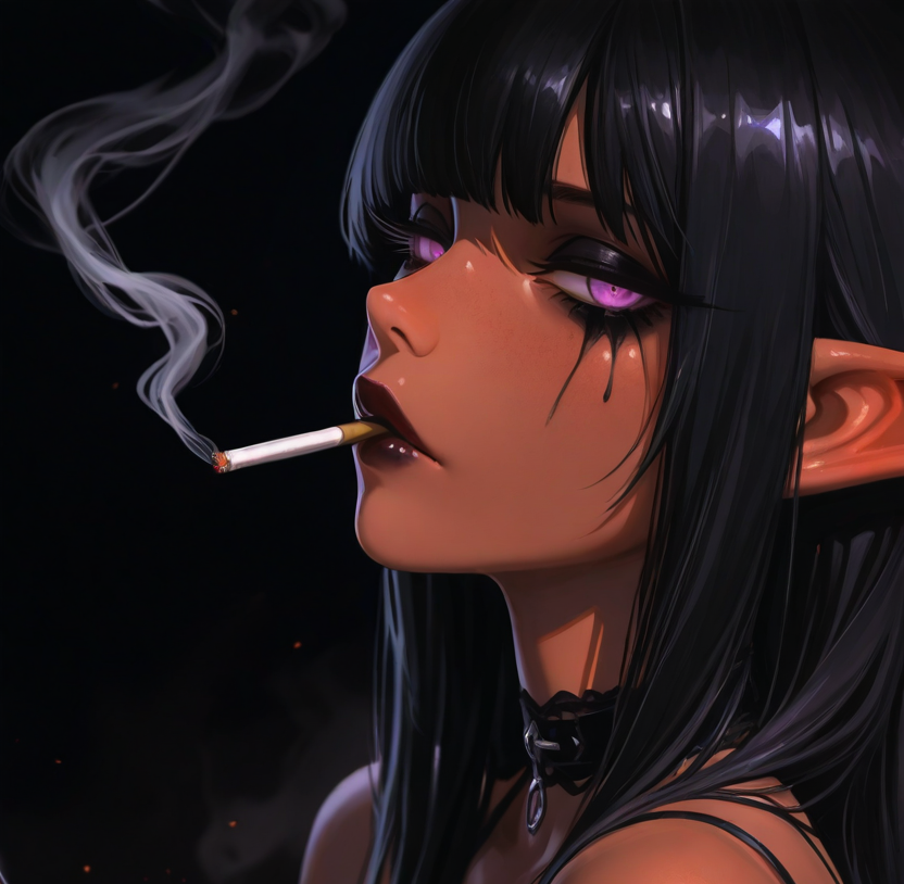 Cover art for Vortexra – Goth, Drow, and Dangerous, a wekenshion scenario on AI Dungeon