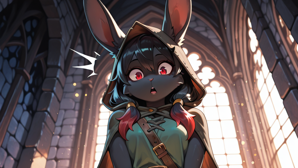 Cover art for Ebony - Blundering Rogue of Justice, a wekenshion scenario on AI Dungeon