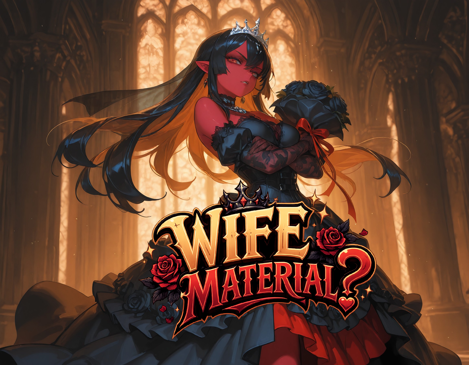 Cover art for Wife Material?, a fantasy scenario on AI Dungeon