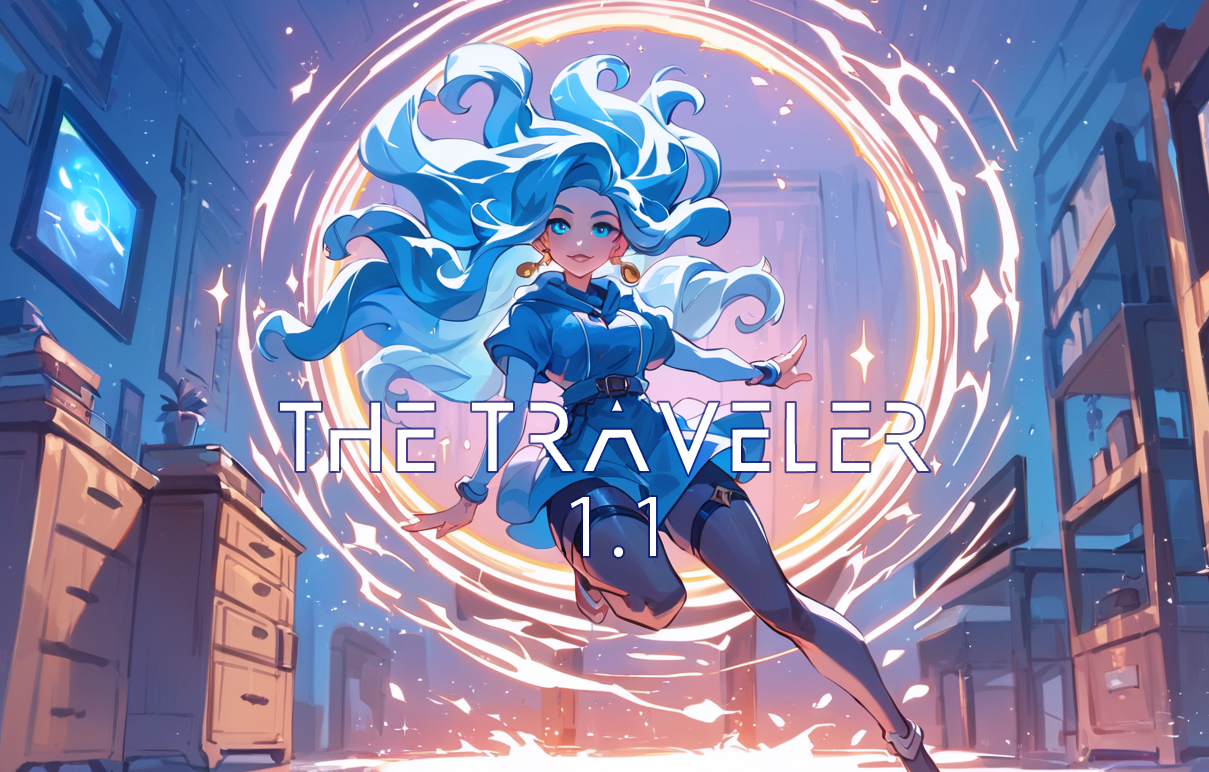 Cover art for The Traveler, a sci fi scenario on AI Dungeon